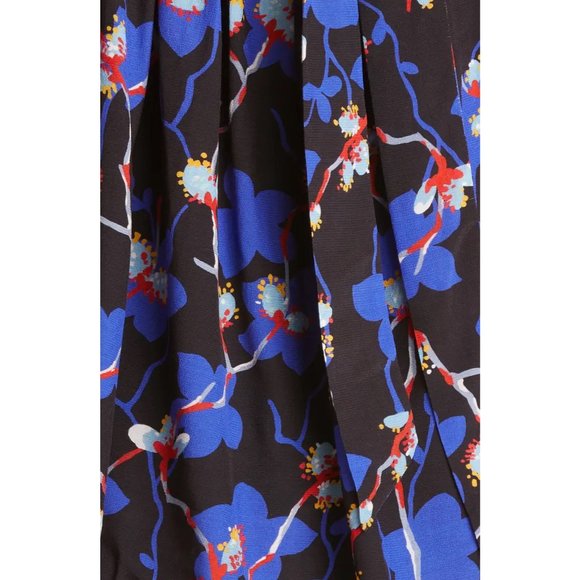 TED BAKER Blue Floral 'Ooma' Open Back Flowy Blouse NWT Ted 1/XS - Picture 7 of 7